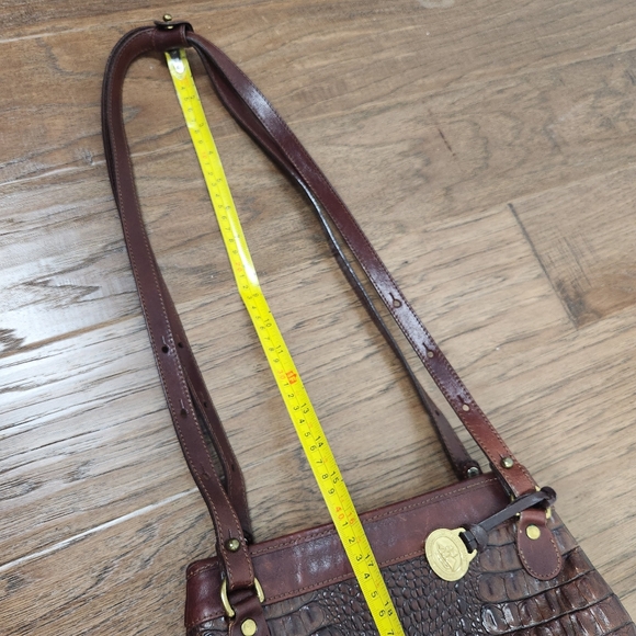 VTG BRAHMIN Brown Reptile Embossed Leather Purse - Picture 12 of 13